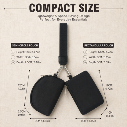 2-in-1 Mini Wristlet Pouch Set