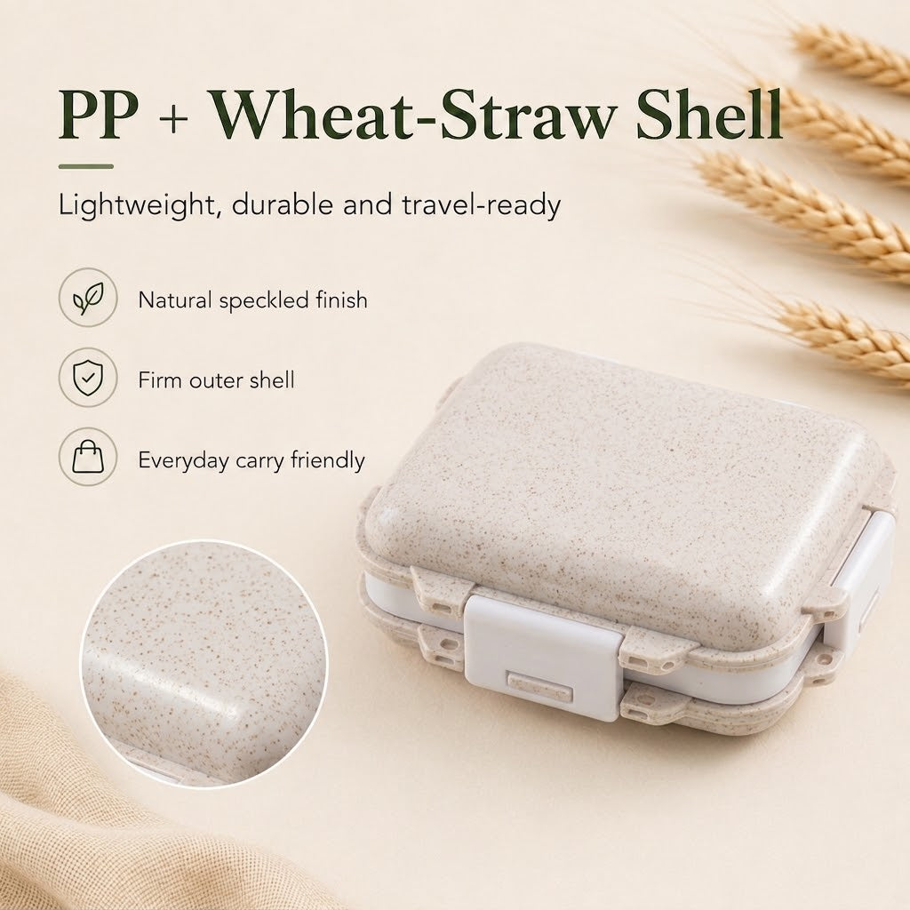 Folding Portable Travel Pill Organizer Box 💊