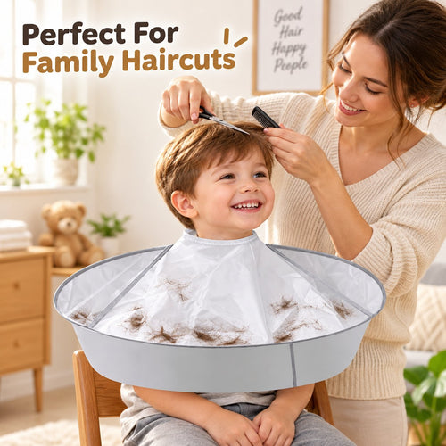 💈Portable Hair Cutting Cape with Wide Hair Catcher