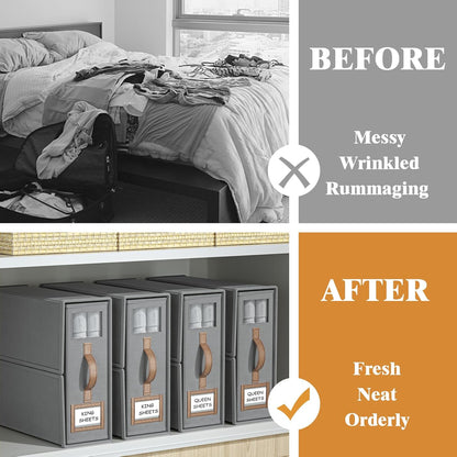 🛏️✨Foldable Sheet Storage Set – Keep Your Bedding Organized and Neat
