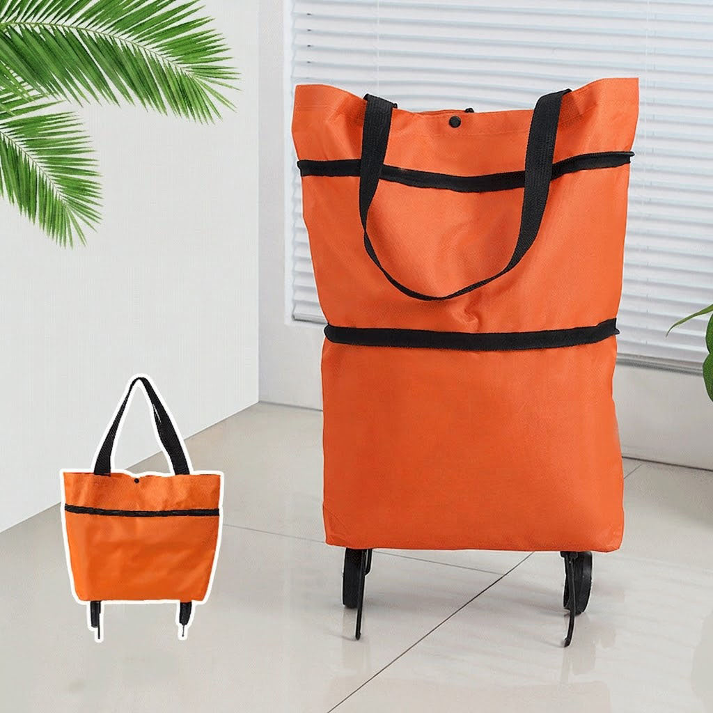🛒 Heavy Lifting Made Easy | Portable Foldable Grocery Shopping Trolley, Lightweight Folding Cart with Smooth Wheels for Home & Delivery ✨