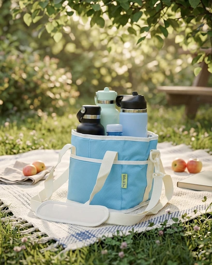 🥤❄️Family Size 4 Compartment Drink Bag, Multiple Tumbler Carrier Caddy