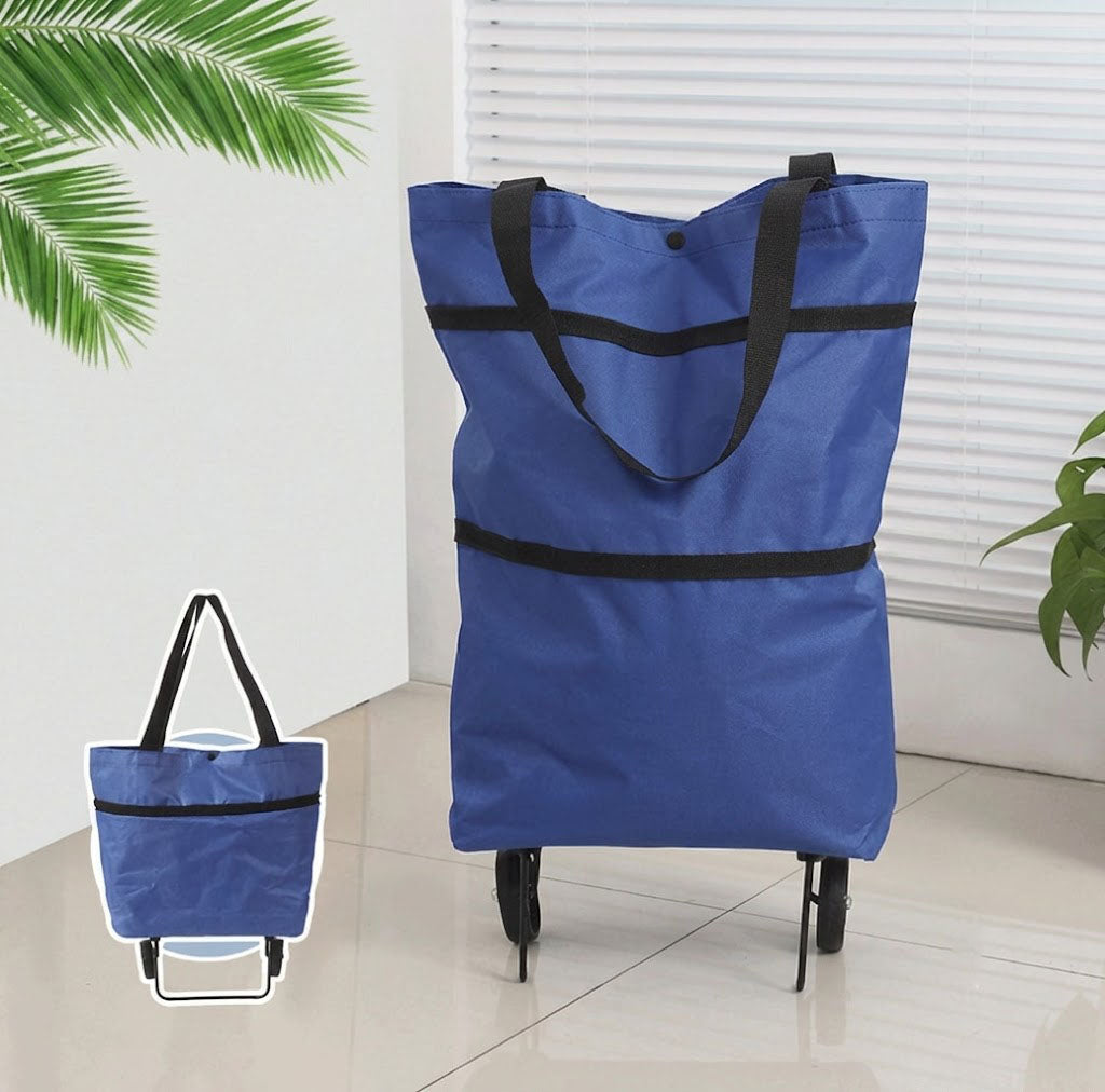 🛒 Heavy Lifting Made Easy | Portable Foldable Grocery Shopping Trolley, Lightweight Folding Cart with Smooth Wheels for Home & Delivery ✨