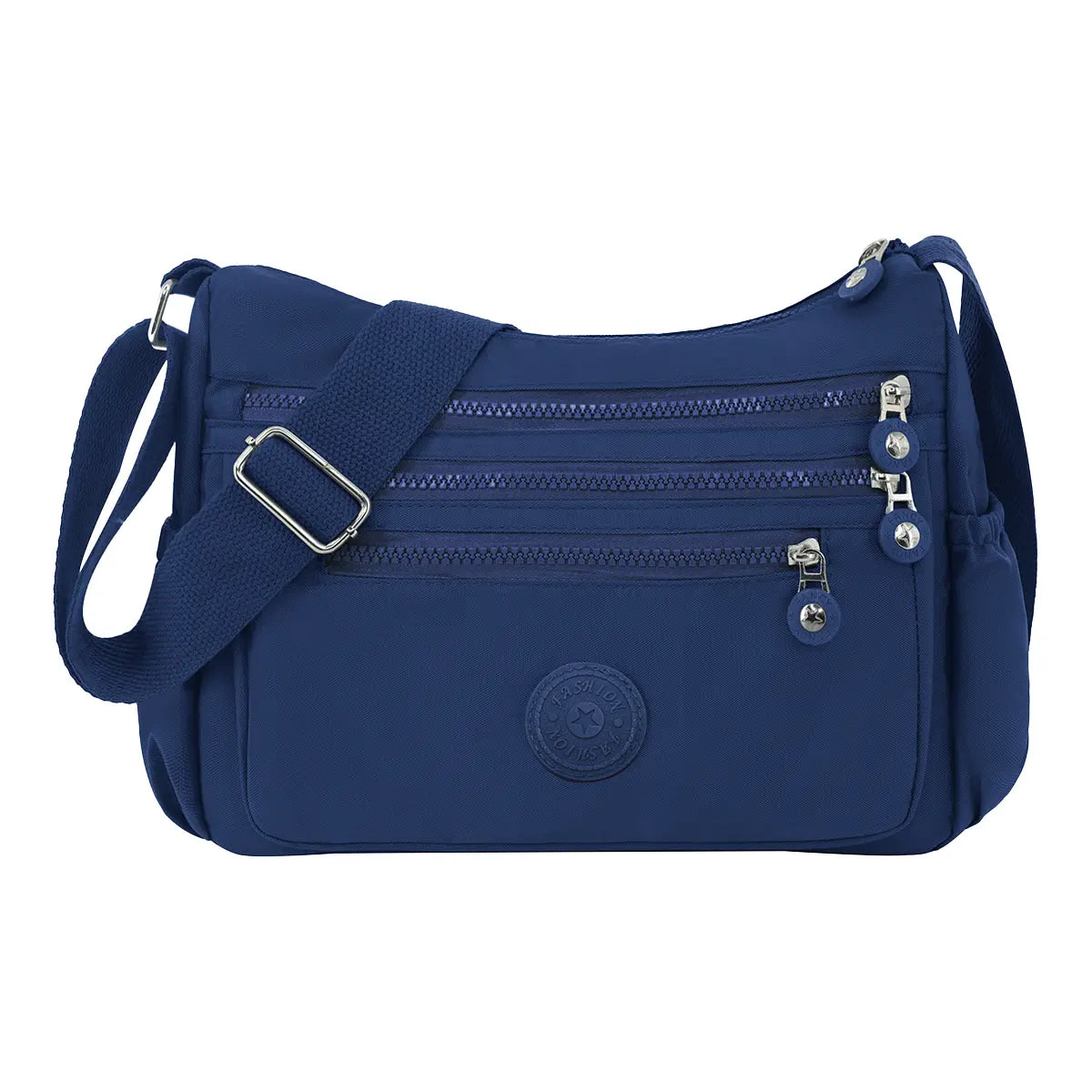 Multi-Pocket Nylon Crossbody Bag