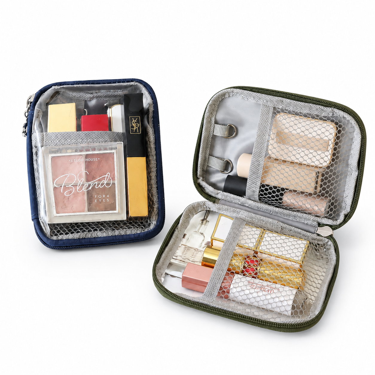 💄2-Pack Mini Makeup Bags with Compartments ✨
