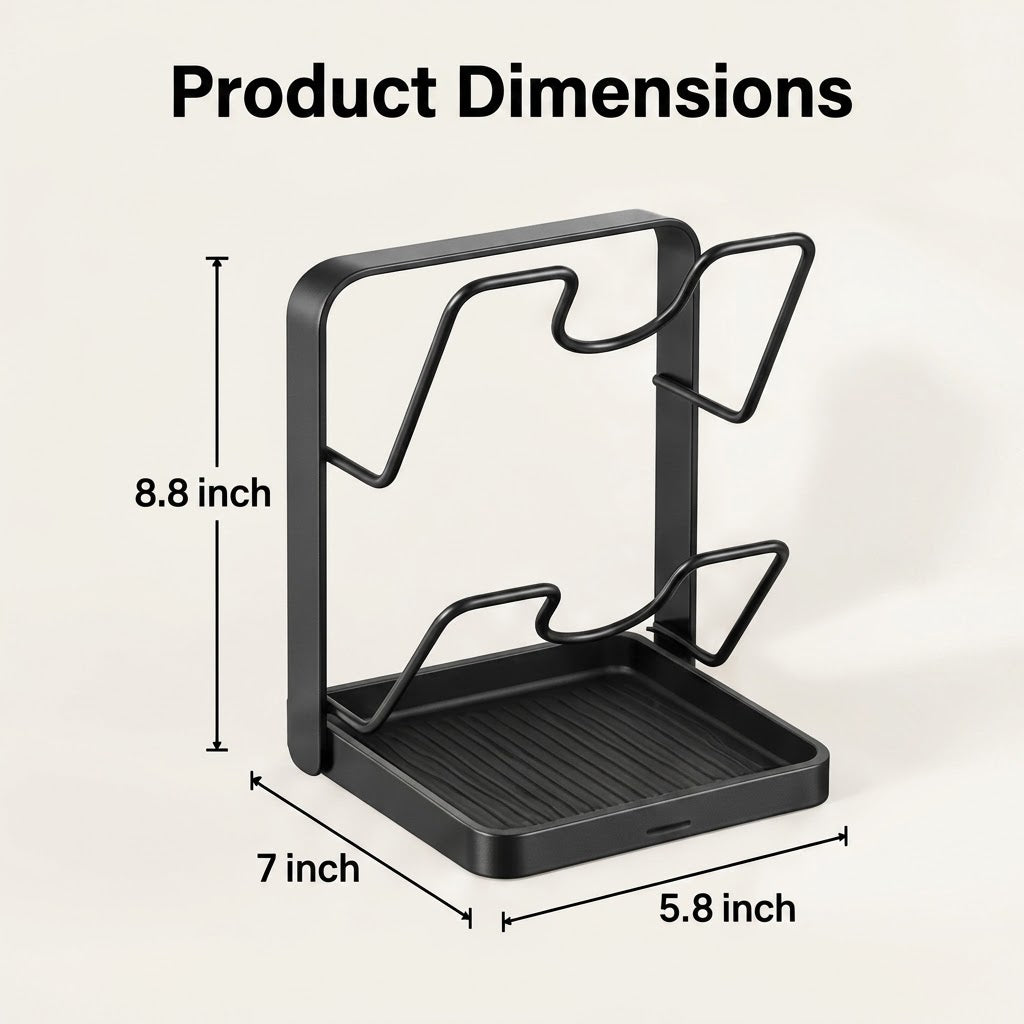 Countertop Pot Lid & Utensil Organizer