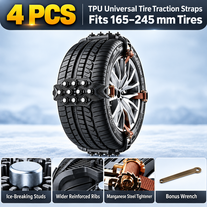 Anti-Skid Tire Traction Straps for Snow & Ice