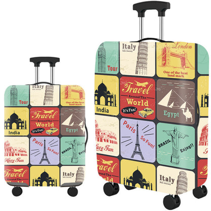 ✈️ Spot Your Bag Instantly | Fashion Cat Print Travel Luggage Cover Protector Anti-Scratch High-Elastic Suitcase Skin 🧳
