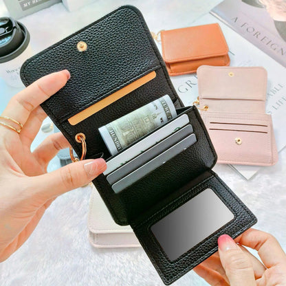 💳 Pocket-Sized Elegance | Women's Elegant Minimalist Short Slim Bifold Purse, RFID Blocking Card Holder & Compact Coin Wallet ✨