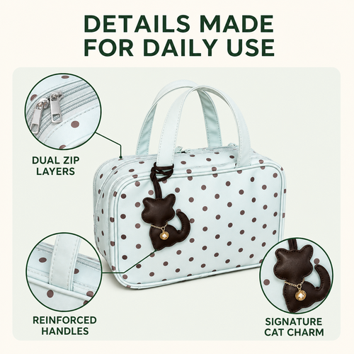 Double-Layer Travel Makeup Bag