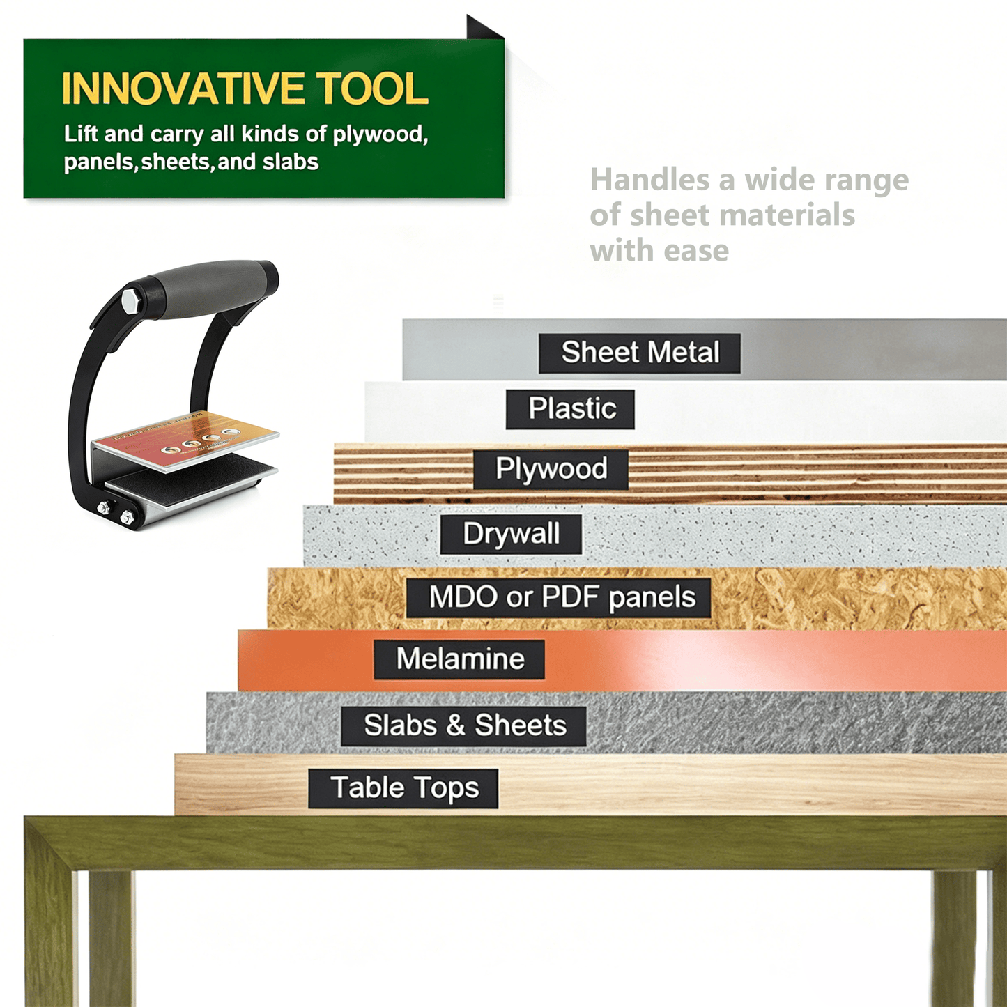 💪Panel Carrier Gripper – One-Hand Board Lifting Tool