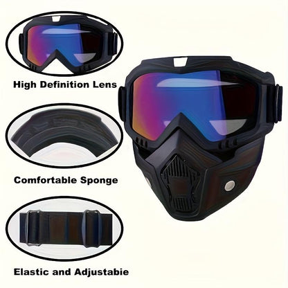 ⛷️🛡️Conquer Every Element: The Anti-Fog Full Face Shield with Crystal Clear HD Vision!