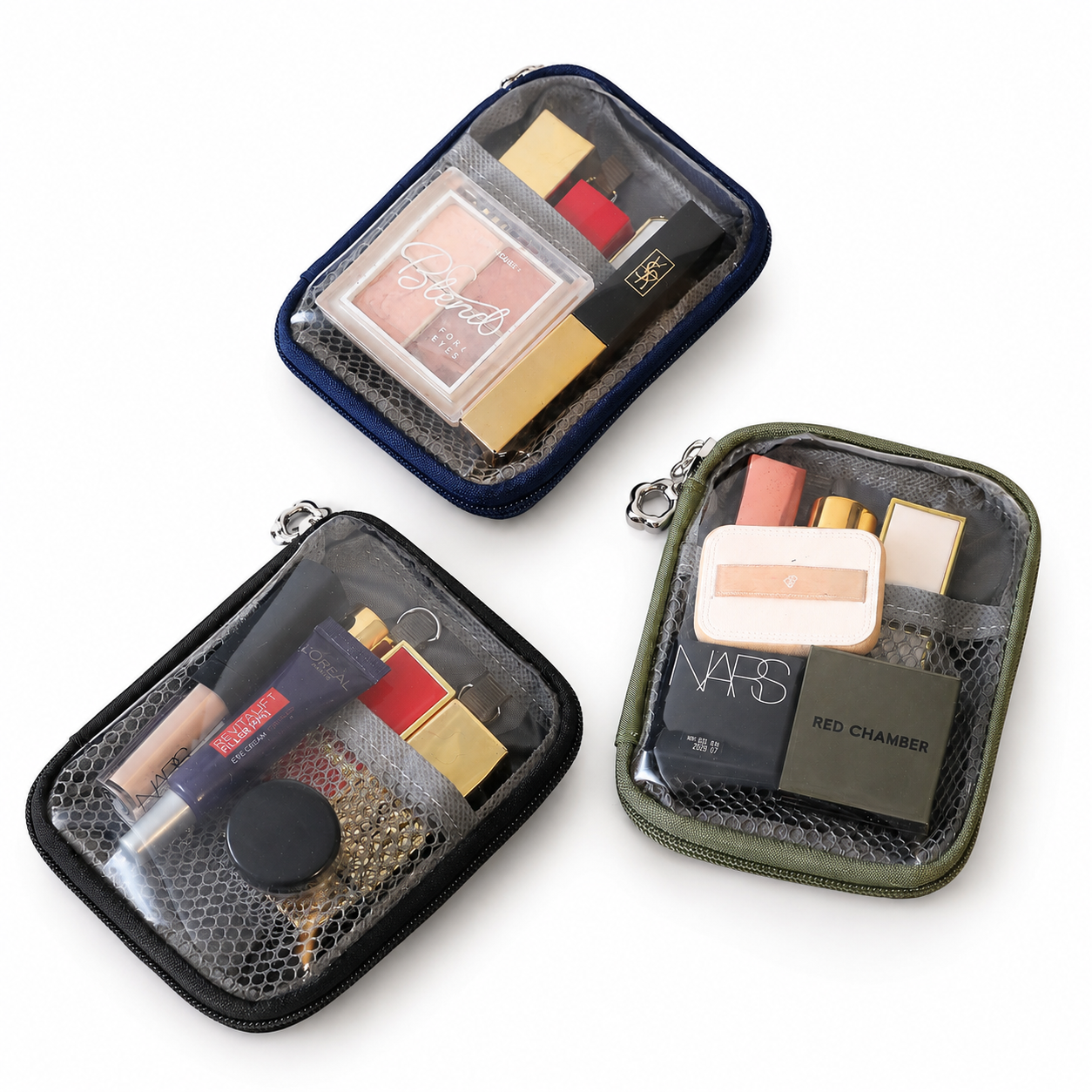 💄2-Pack Mini Makeup Bags with Compartments ✨