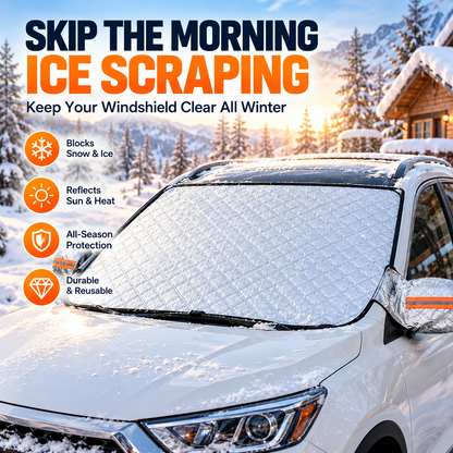 All-Season Windshield Snow Cover – Magnetic Frost & Ice Protector
