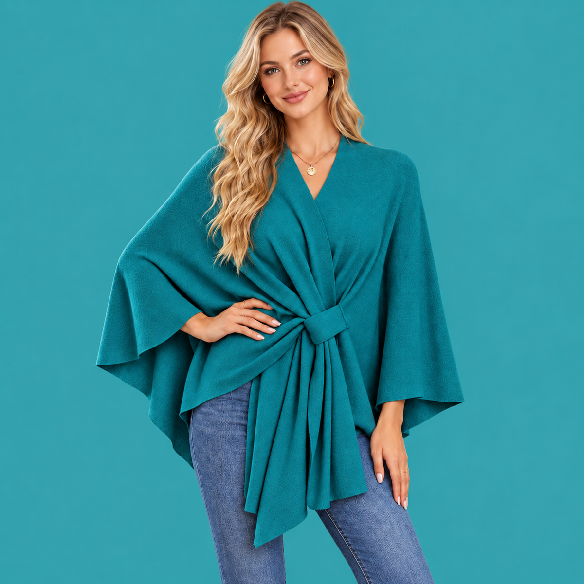 Women's Elegant Shawl Cape – Soft & Flowy Wrap