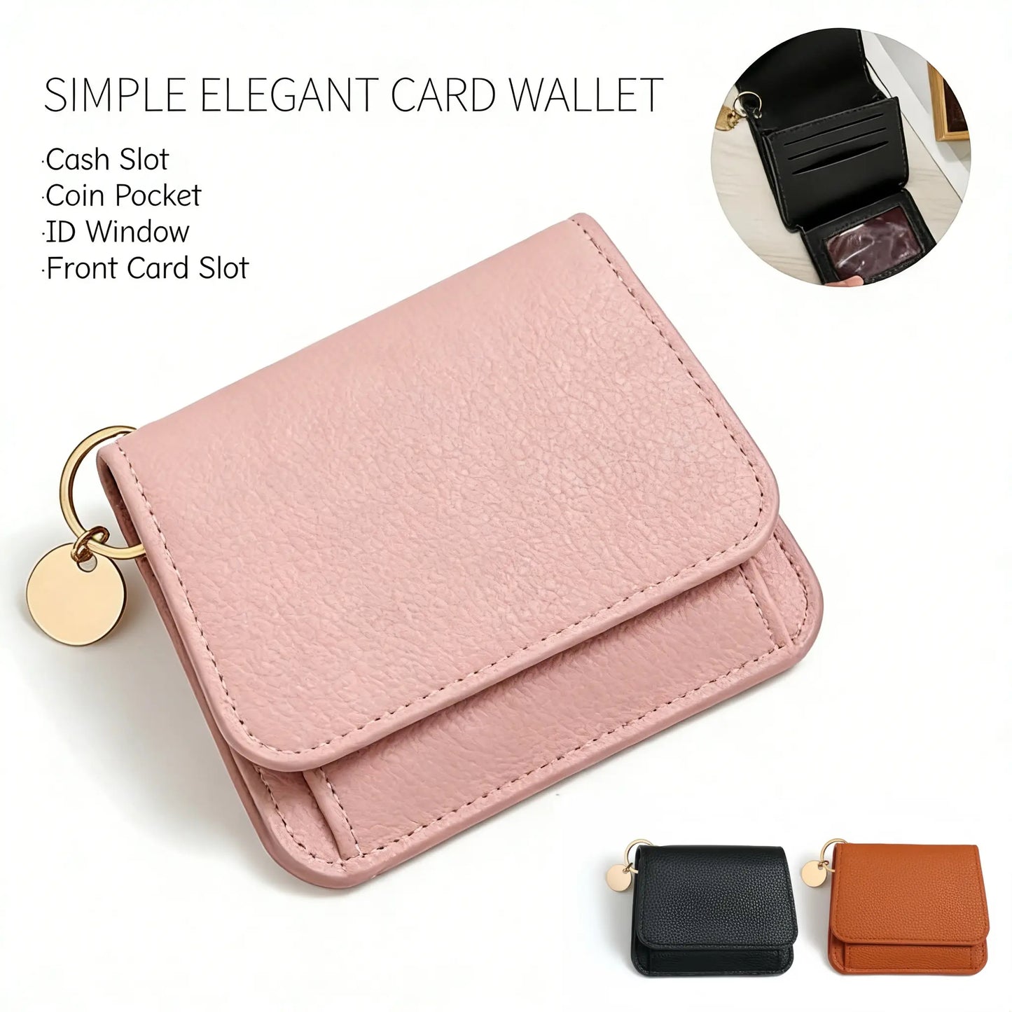 💳 Pocket-Sized Elegance | Women's Elegant Minimalist Short Slim Bifold Purse, RFID Blocking Card Holder & Compact Coin Wallet ✨