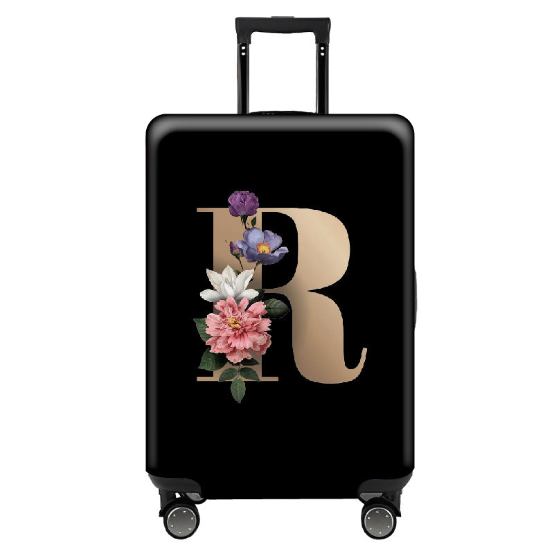 ✈️ Spot Your Bag Instantly | Decorative Alphabet Letter Z High-Elastic Luggage Cover Protector Skin with Concealed Zippers 🧳