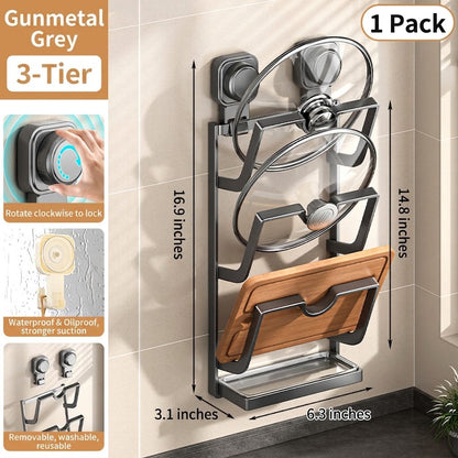 Countertop Pot Lid & Utensil Organizer