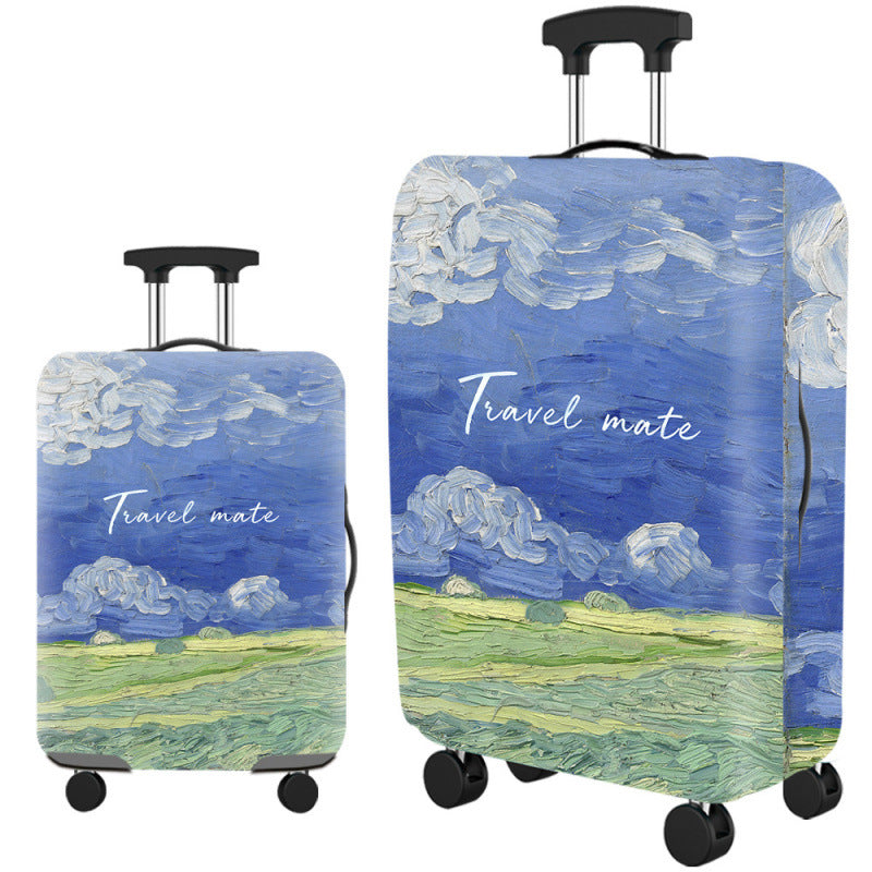 ✈️ Spot Your Bag Instantly | Fashion Cat Print Travel Luggage Cover Protector Anti-Scratch High-Elastic Suitcase Skin 🧳