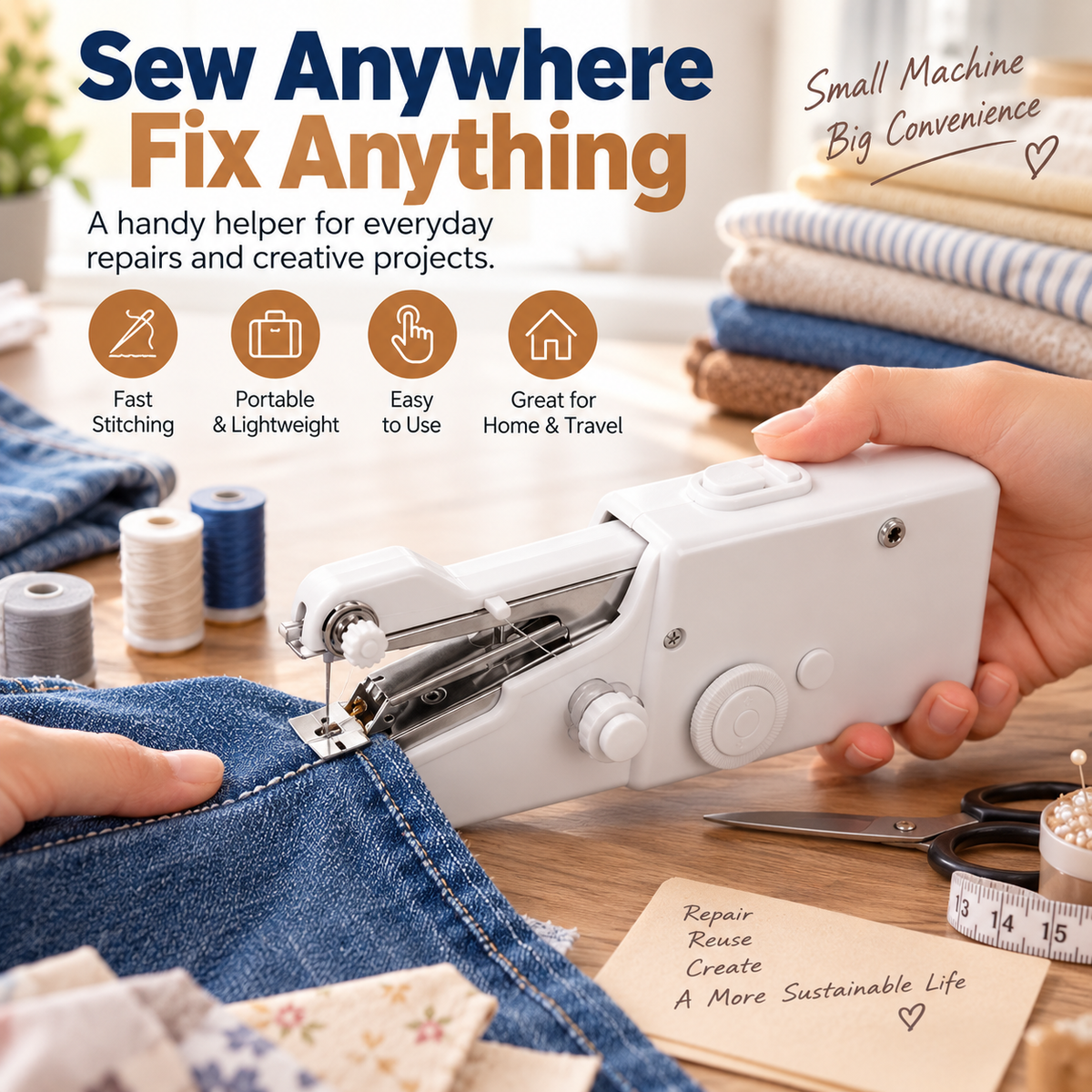 Quick Repair Handheld Sewing Machine