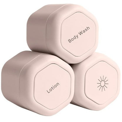 Three-Piece Portable Magnetic Travel Toilet Bottle Set