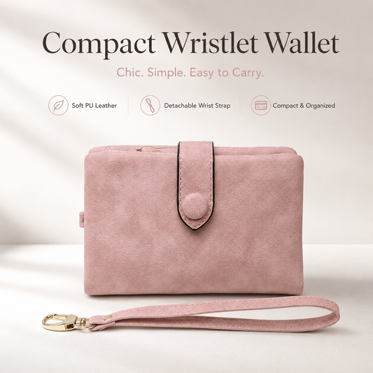 Compact Wristlet Wallet — Chic, Simple & Easy to Carry