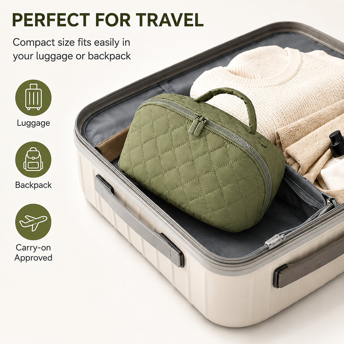 ✈️✨ The Perfect Travel Toiletry Bag — Includes a Free Mini Pouch