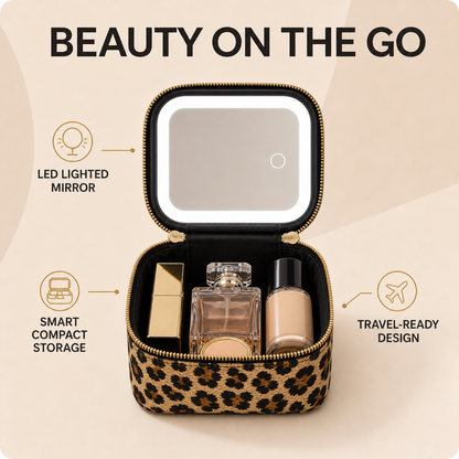 ✨ Your Pocket-Sized Beauty Studio! Mini LED Makeup & Lipstick Bag 💄💖