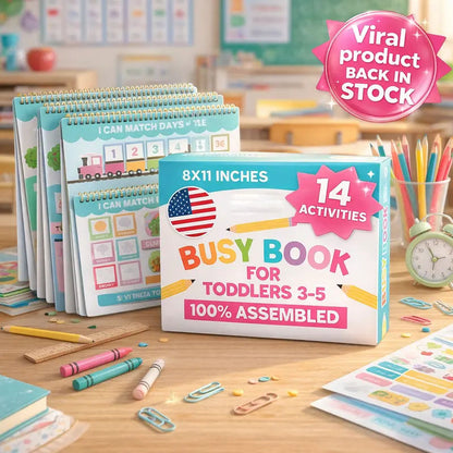 🎨 My First Busy Book | Montessori Interactive Preschool Learning & Activity Binder 🧠