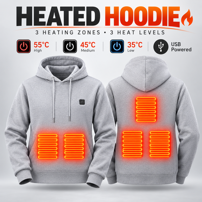 5-Zone Heated Hoodie with Adjustable Temperature
