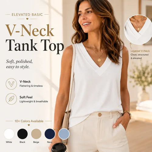 🔥 The Holy Grail of Tanks: The Trendy 2026 V-Neck Tee That Snatches Your Waist & Hides Your Bra Flawlessly! 👑✨