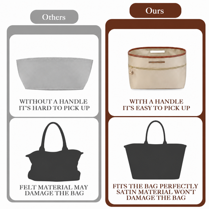 👜 Soft Satin Tote Organizer – Protect & Organize Your Favorite Handbag✨