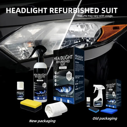 🚗 Crystal-Clear Night Vision | Automotive Headlight Restoration Fluid & Crystalline Coating for Yellowed, Faded & Blurred Headlamps ✨