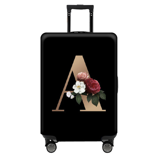 ✈️ Spot Your Bag Instantly | Decorative Alphabet Letter Z High-Elastic Luggage Cover Protector Skin with Concealed Zippers 🧳