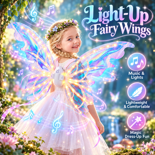 Kids’ Light-Up Moving Butterfly Wings with Music