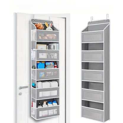 📦 Maximize Your Space | Over-the-Door 4-Tier Hanging Storage Fabric Organizer with Massive Pockets for Bedroom & Pantry 🏠