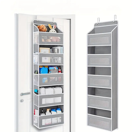 📦 Maximize Your Space | Over-the-Door 4-Tier Hanging Storage Fabric Organizer with Massive Pockets for Bedroom & Pantry 🏠