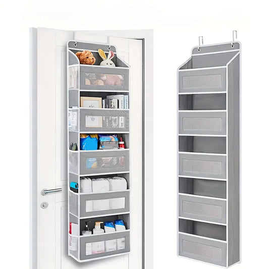📦 Maximize Your Space | Over-the-Door 4-Tier Hanging Storage Fabric Organizer with Massive Pockets for Bedroom & Pantry 🏠