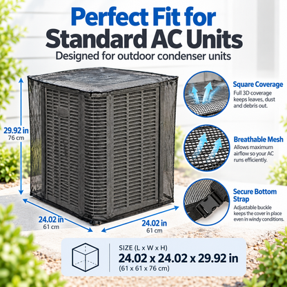 Heavy-Duty Mesh Outdoor AC Cover