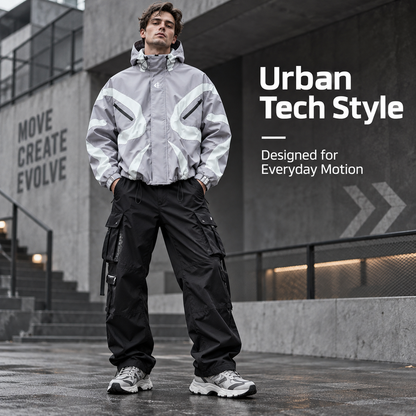 Men's Futuristic Techwear Windbreaker