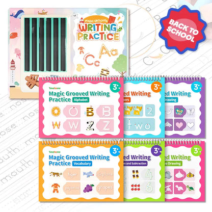 🏫 No More Messy Writing! The Magic 3D Grooved Workbook Set That Auto-Fades for Infinite Reuse & Perfect Handwriting! 📝✨