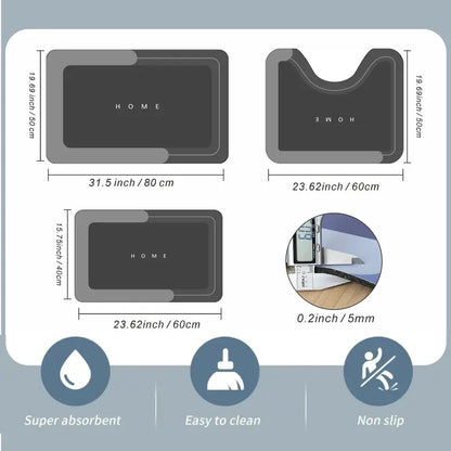⚡ No More Soggy, Smelly Mats: Upgrade to the 3-Piece Instant-Dry Bathroom Set That Absorbs Water Like Magic! 🧼