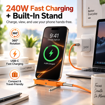 240W 2-in-1 USB-C Fast Charging Cable