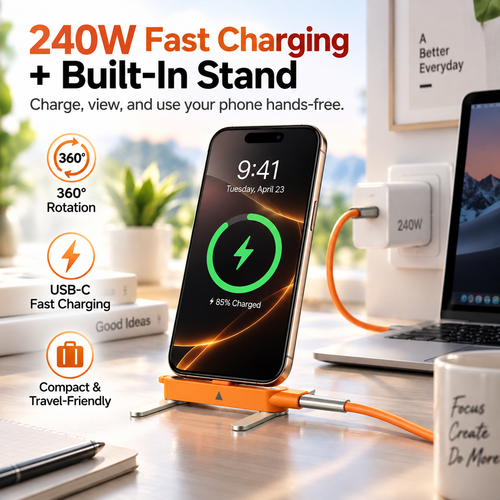 240W 2-in-1 USB-C Fast Charging Cable