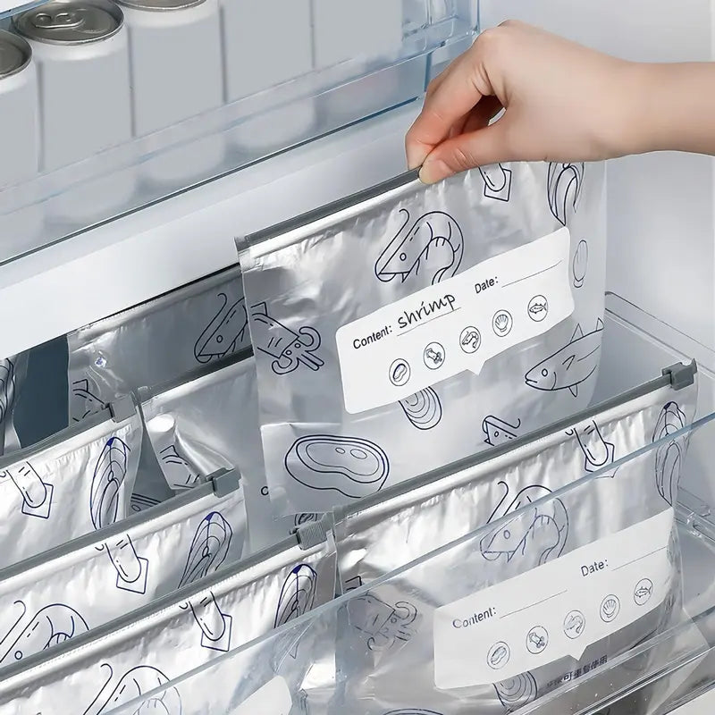 🥑 3X Extended Freshness | 2026 New Reusable Heavy-Duty Aluminum Foil Stand-Up Food Storage Bags 🥩
