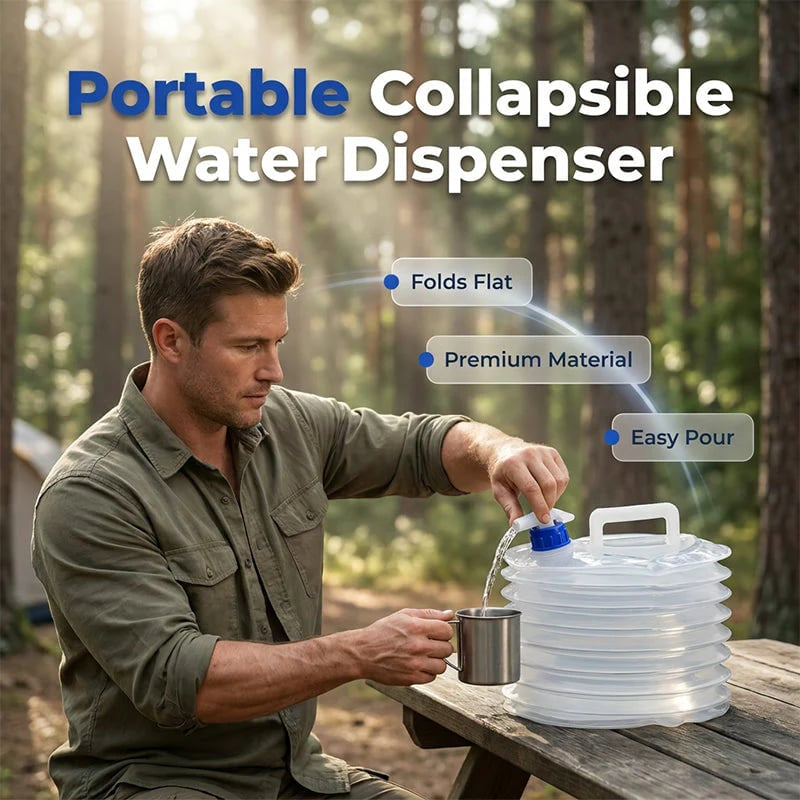 🏕️ Smart Hydration | Heavy-Duty Collapsible Water Container with Leak-Proof Spigot 🚰