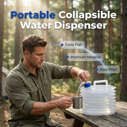 🏕️ Smart Hydration | Heavy-Duty Collapsible Water Container with Leak-Proof Spigot 🚰