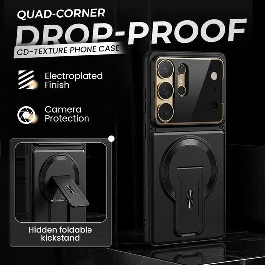 📱 Sleek Protection Meets Utility | Multifunctional Magnetic Case with Invisible Kickstand & Lens Armor for Samsung S Series ✨