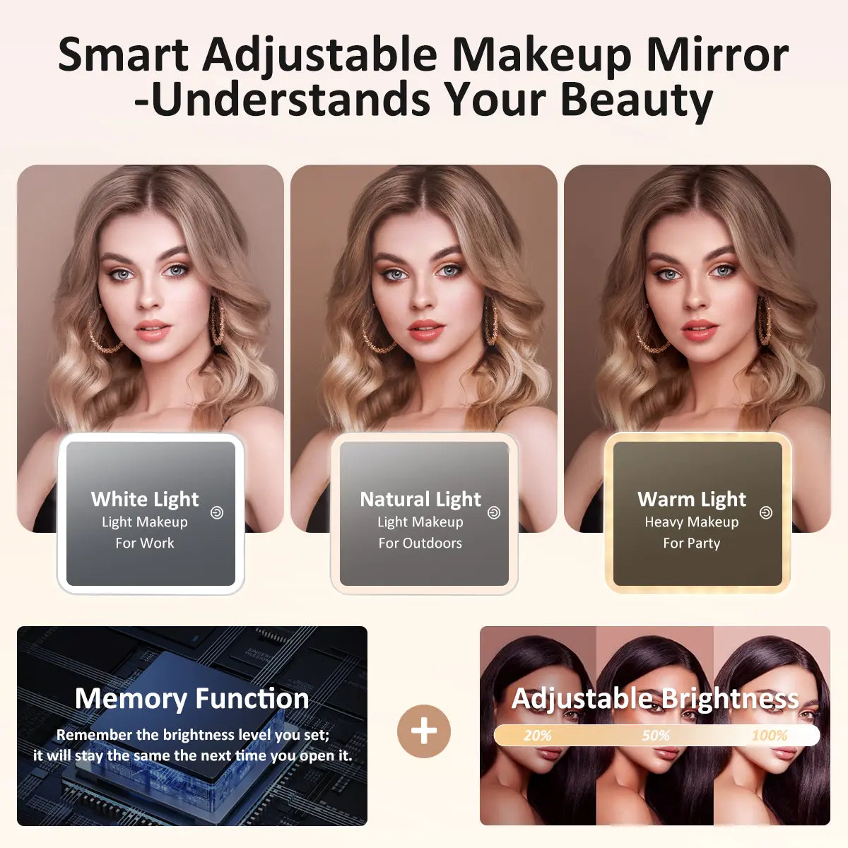 👜 Portable Makeup Case with LED Mirror