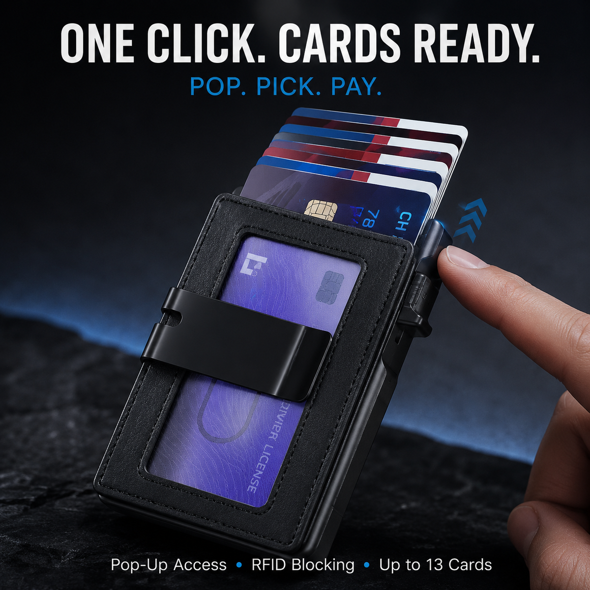 Pop-up card access mechanism